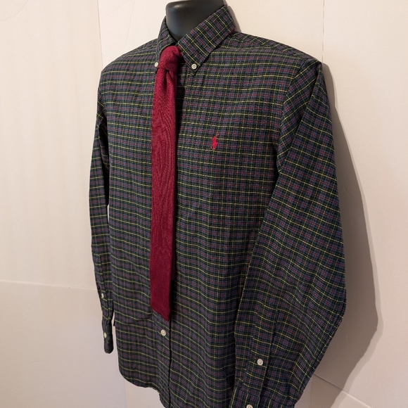 Ralph Lauren Men's Tartan Plaid Long Sleeve Shirt Small - Picture 9 of 16